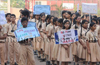 Mangalore : Students take out silent march to oppose  crime against women